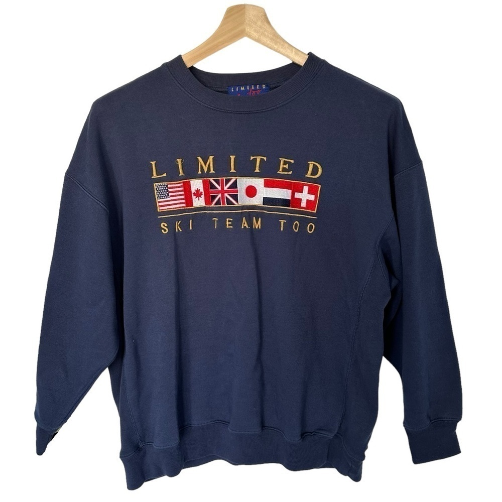VINTAGE STYLE LIMITED TOO SKI TEAM CREWNECK SWEATER, US M